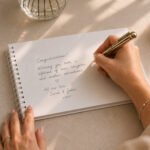 Personalised Any Message Black & Gold Text Guest Book - Image 2