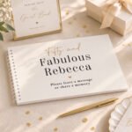 Personalised Any Message Black & Gold Text Guest Book - Image 4