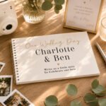 Personalised Any Message Black & Gold Text Guest Book - Image 6