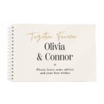 Personalised Any Message Black & Gold Text Guest Book - Image 7