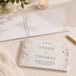 Personalised Any Message Pink Wild Flowers Design Guest Book - Image 3