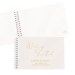 Personalised Any Message Off White Wedding Guest Book - Image 6