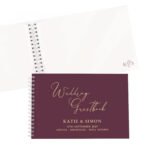 Personalised Any Message Plum Wedding Guest Book - Image 6