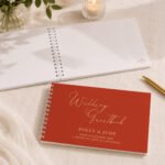 Personalised Any Message Burnt Orange Wedding Guest Book - Image 3
