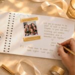 Personalised Botanical Design Off White Wedding Guest Book - Image 2
