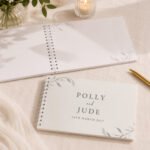 Personalised Botanical Design Off White Wedding Guest Book - Image 3