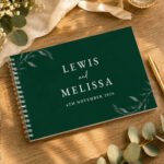 Personalised Botanical Design Evergreen Wedding Guest Book