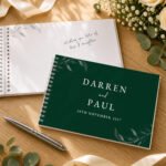 Personalised Botanical Design Evergreen Wedding Guest Book - Image 4