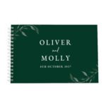 Personalised Botanical Design Evergreen Wedding Guest Book - Image 6
