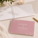 Personalised Botanical Design Soft Pink Wedding Guest Book - Image 3