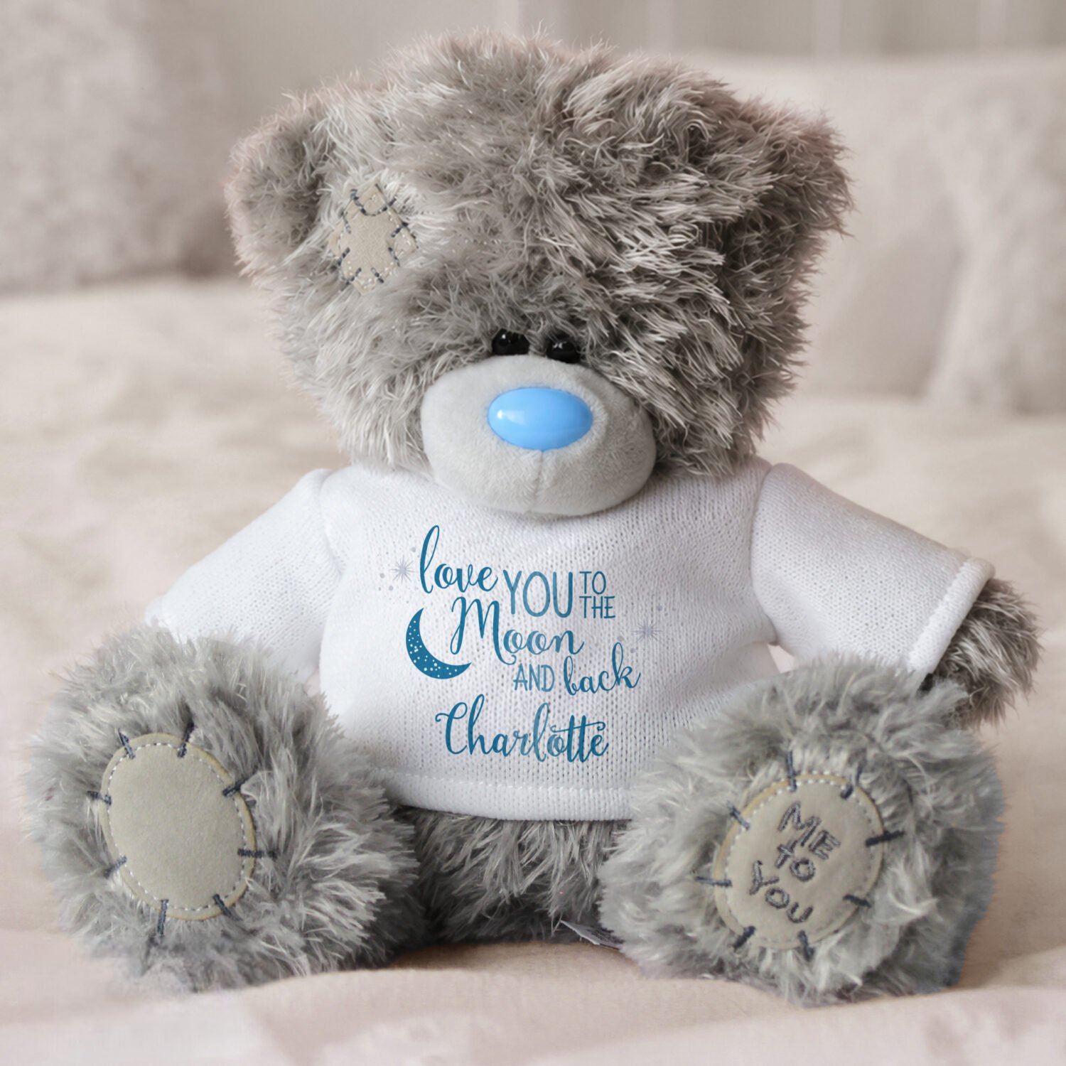 P0710H67 Personalised Me to You ‘Love You To The Moon And Back’ Plush Teddy Bear New Personalised Me to You 'Love You To The Moon And Back' Plush Teddy Bear - Image 1