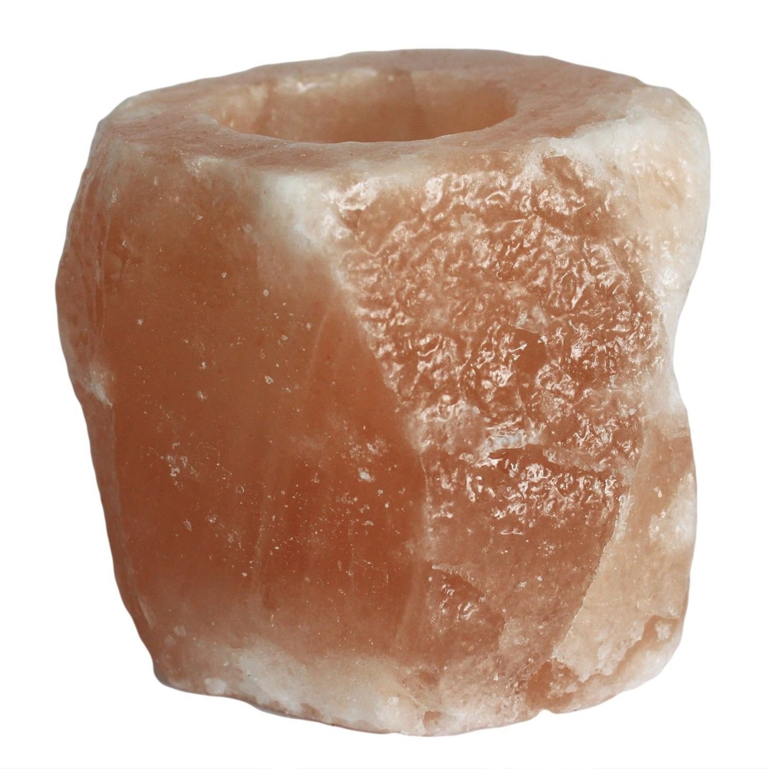QSalt-08 Ancient Wisdom Natural Himalayan Salt Candle Holder Ancient Wisdom Natural Himalayan Salt Candle Holder - Image 1