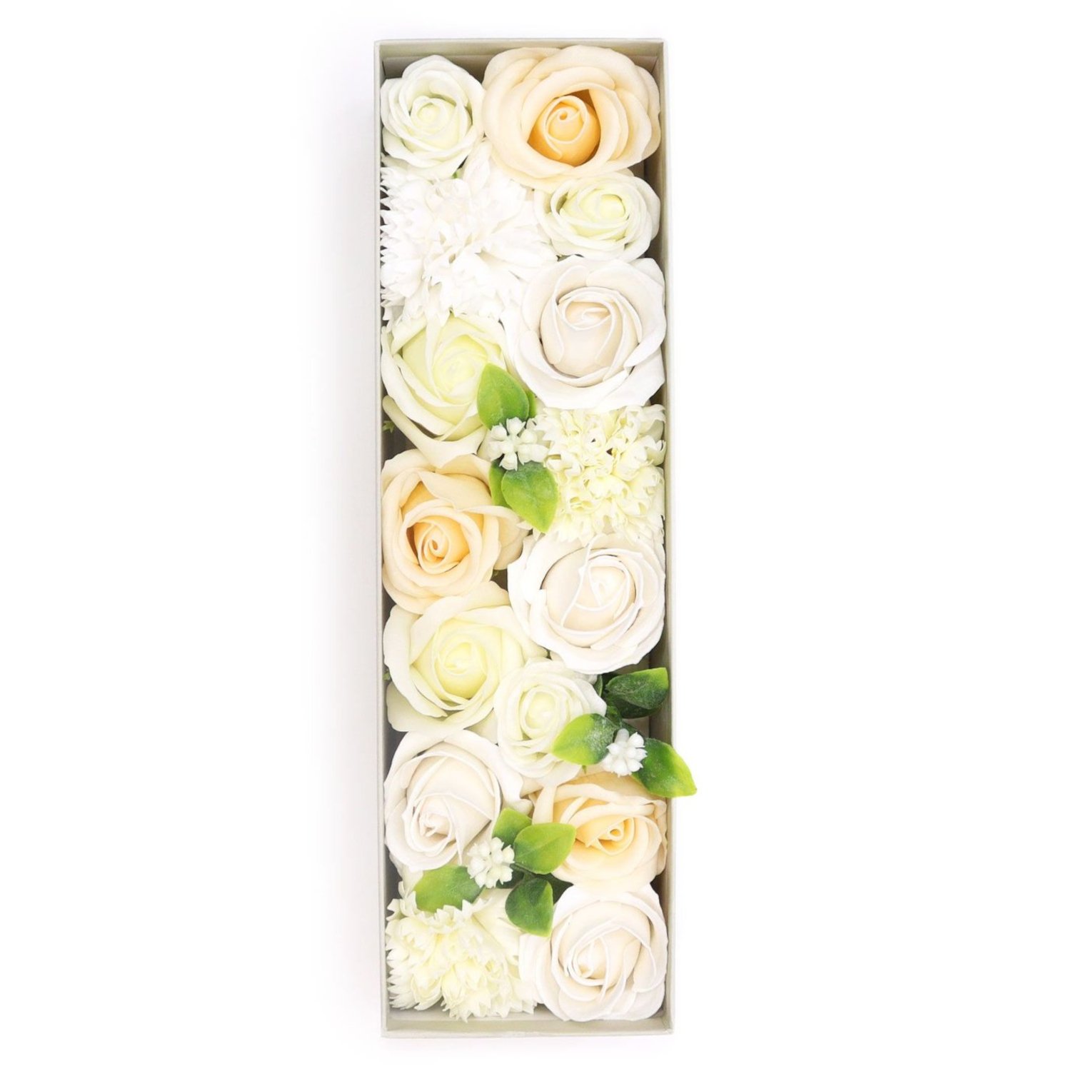 SFBX-17 Ancient Wisdom Soap White & Ivory Flowers Wedding Blessings Long Gift Box Ancient Wisdom Soap White & Ivory Flowers Wedding Blessings Long Gift Box - Image 1