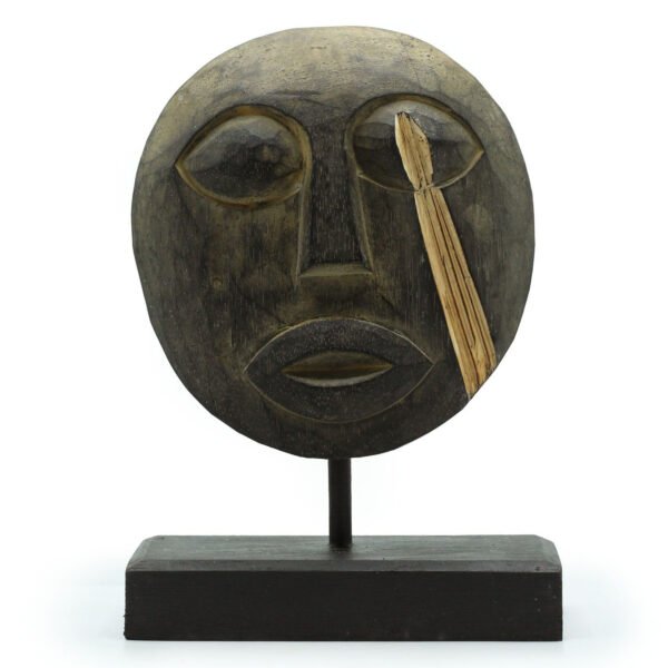 Ancient Wisdom Timor Tribal Albasia Wood Decorative Mask - Antique