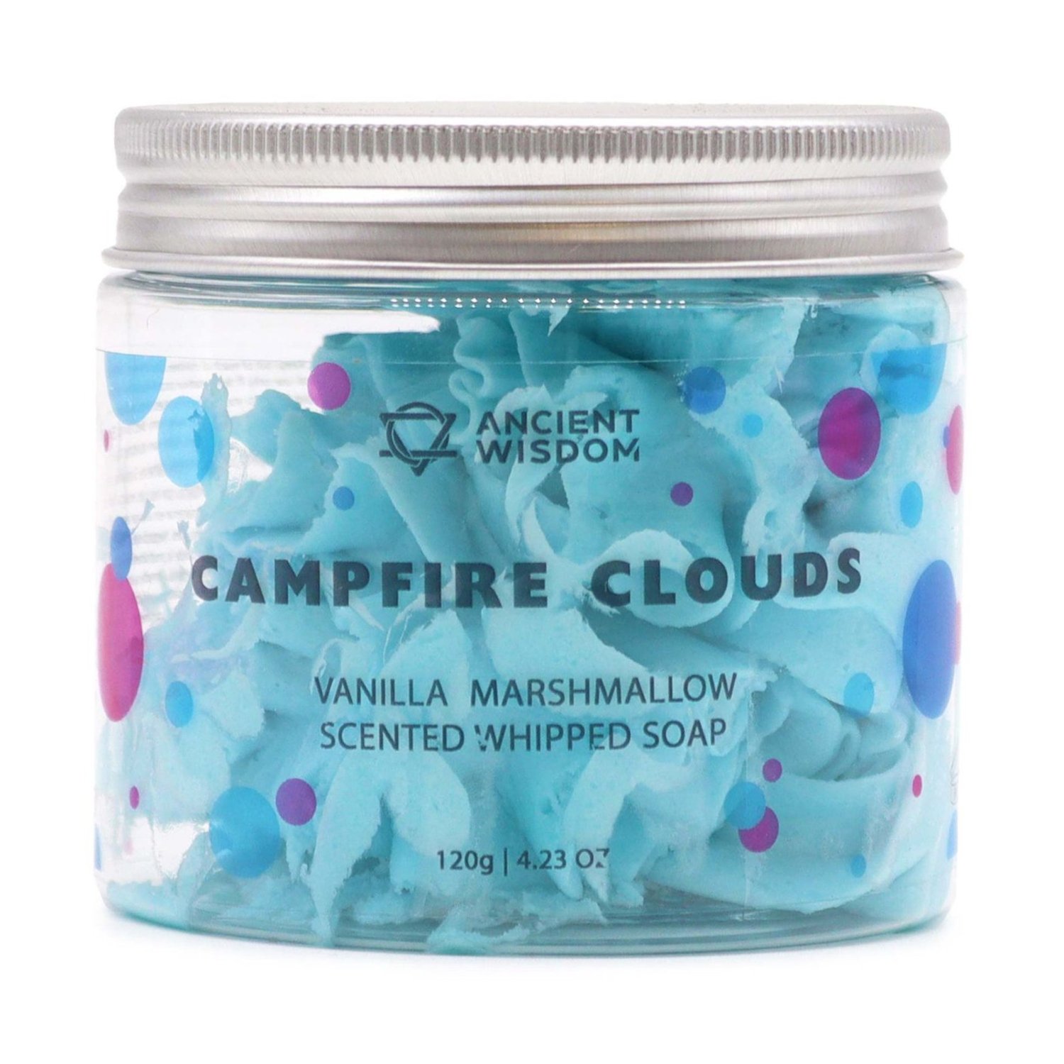 WCS-05 Ancient Wisdom Campfire Clouds Vanilla Marshmallow Whipped Soap 120g Ancient Wisdom Campfire Clouds Vanilla Marshmallow Whipped Soap 120g - Image 1