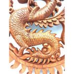 Ancient Wisdom 40cm Dragon Design Decorative Wooden Panel - Image 3