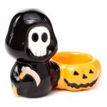 Ancient Wisdom Ceramic Skull Boy Tea Light Candle Holder - Image 7