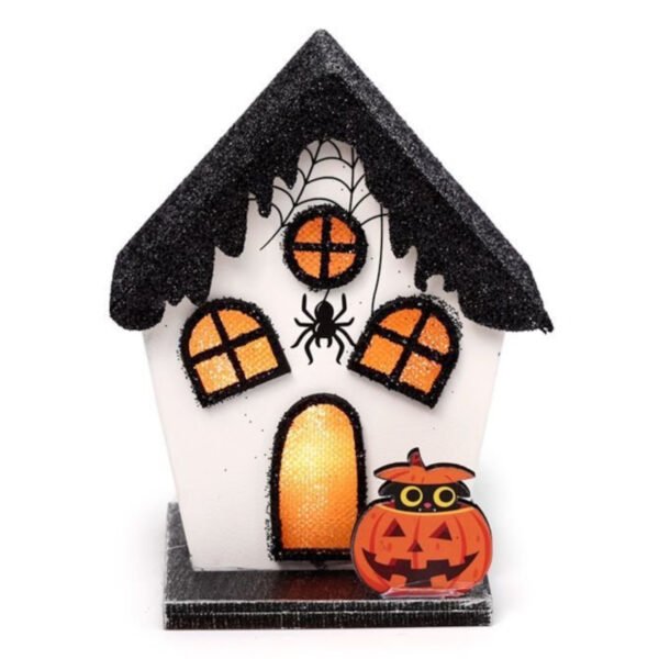 Ancient Wisdom Spooky Spider Pumpkin Halloween House LED Decoration