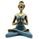Ancient Wisdom Elegant Bronze & Turquoise 24cm Yoga Lady