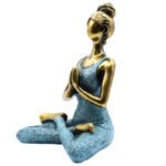 Ancient Wisdom Elegant Bronze & Turquoise 24cm Yoga Lady - Image 2