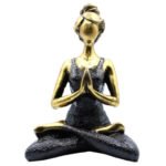 Ancient Wisdom Elegant Bronze & Black 24cm Yoga Lady