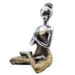 Ancient Wisdom Elegant Silver & Gold 24cm Yoga Lady Figurine - Image 2