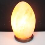Ancient Wisdom Himalayan Salt Wooden Base Egg Shaped Lamp - Image 2