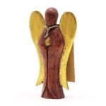 Ancient Wisdom Wooden 15cm New Hati-Hati Gold Wings Joy Angel