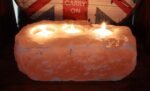 Ancient Wisdom Natural Himalayan Salt 3 Hole Candle Holder - Image 2