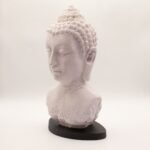 Ancient Wisdom Lavender Crackle Buddha Bust Lamp – Oval Stand - Image 7