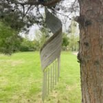 Ancient Wisdom Whitewash Handcrafted Coconut Leaf Wind Chime - Image 4