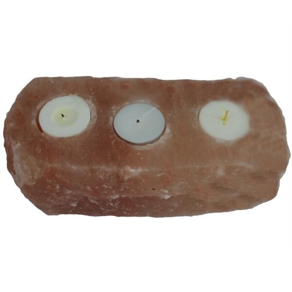 Ancient Wisdom Natural Himalayan Salt 3 Hole Candle Holder