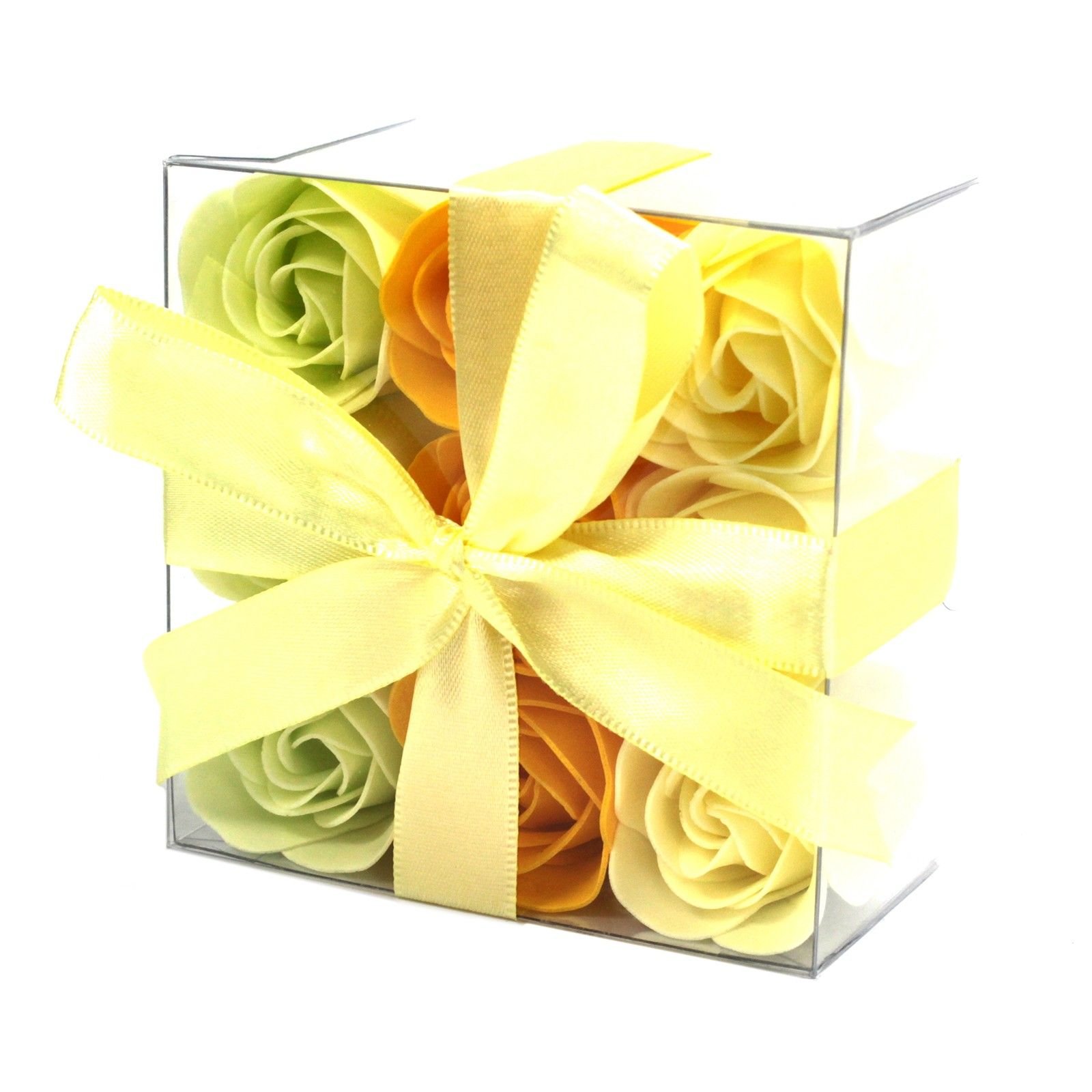 bG9jYWw6Ly9tZWRpYS85SC9BRC82MFIzMEMxRzZHVjNBRDlIL2MzZGQzZmQxLmpwZWc.jpg Ancient Wisdom Set of 9 Soap Flower Spring Roses Square Box - Image 1