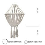 Ancient Wisdom Natural Macrame Large Drop Cotton Chandelier - Image 5