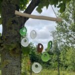 Ancient Wisdom Multicolour Glass Bottle Bottoms Wind Chime - Image 4