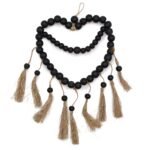 Ancient Wisdom Large Bead Heart Mobil Seagrass Wall Decor – 33x23cm