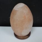 Ancient Wisdom Himalayan Salt Wooden Base Egg Shaped Lamp - Image 4