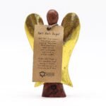 Ancient Wisdom Wooden 15cm New Hati-Hati Gold Wings Joy Angel - Image 3
