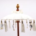 Ancient Wisdom Natural 40cm Bali Home Decor Canvas Parasol - Image 4