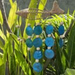 Ancient Wisdom String Fish & Blue Copis Drop Wind Chime - Image 4