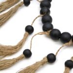 Ancient Wisdom Large Bead Heart Mobil Seagrass Wall Decor – 33x23cm - Image 2