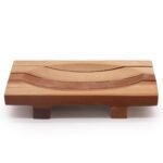 Ancient Wisdom Grid Drainer Design Classic Mahogany Wood Soap Dish
