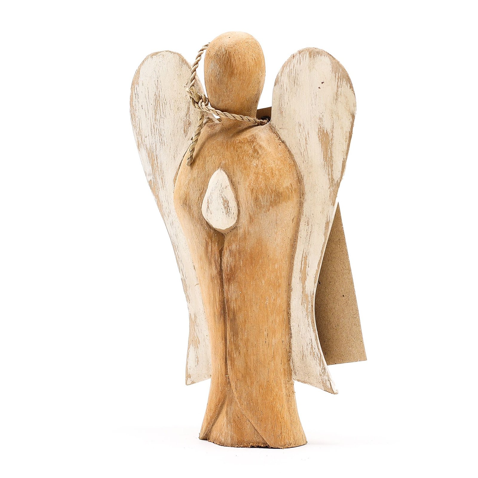 bG9jYWw6Ly9tZWRpYS85Sy82Qy82MFIzMEMxSjYwV0s2QzlLLzljZTg5M2RiLmpwZWc.jpg Ancient Wisdom Wooden 15cm New Hati-Hati Peace Angel - Image 1