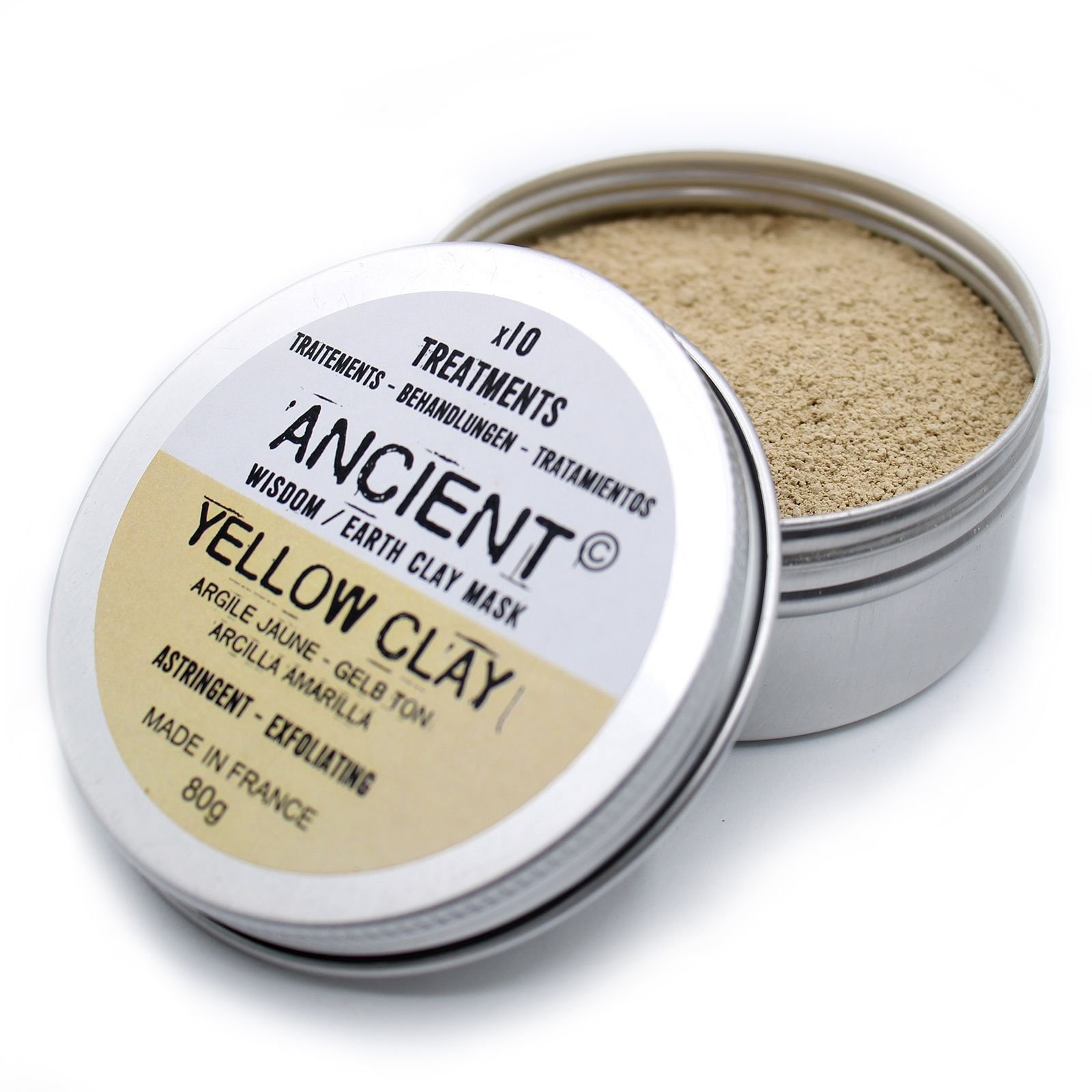 bG9jYWw6Ly9tZWRpYS85Sy82RS82MFIzMEMxRzZSUzM2RTlLLzg5M2MwYWYzLmpwZWc.jpg Ancient Wisdom Earth Clay Mask Yellow Clay 80g - Image 1