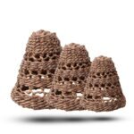Ancient Wisdom Set of 3 Natural Banana Leaf Lamp Shades
