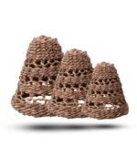 Ancient Wisdom Set of 3 Natural Banana Leaf Lamp Shades
