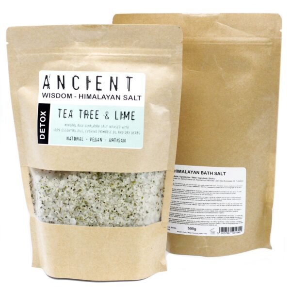 Ancient Wisdom Tea Tree & Lime Himalayan Bath Salt Blend 500g – Detox