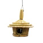 Ancient Wisdom Small Round Seagrass Bird Box 17x17cm