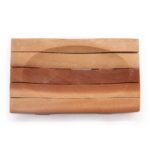 Ancient Wisdom Grid Drainer Design Classic Mahogany Wood Soap Dish - Image 4