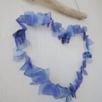 Ancient Wisdom Blue Love Heart Design Wind Chime - Image 3